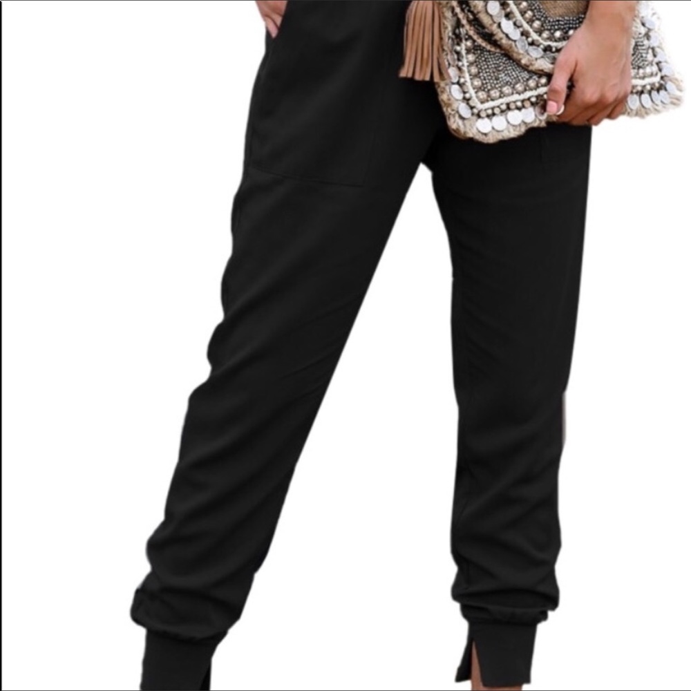 Black Cotton Joggers - Picture 9 of 9